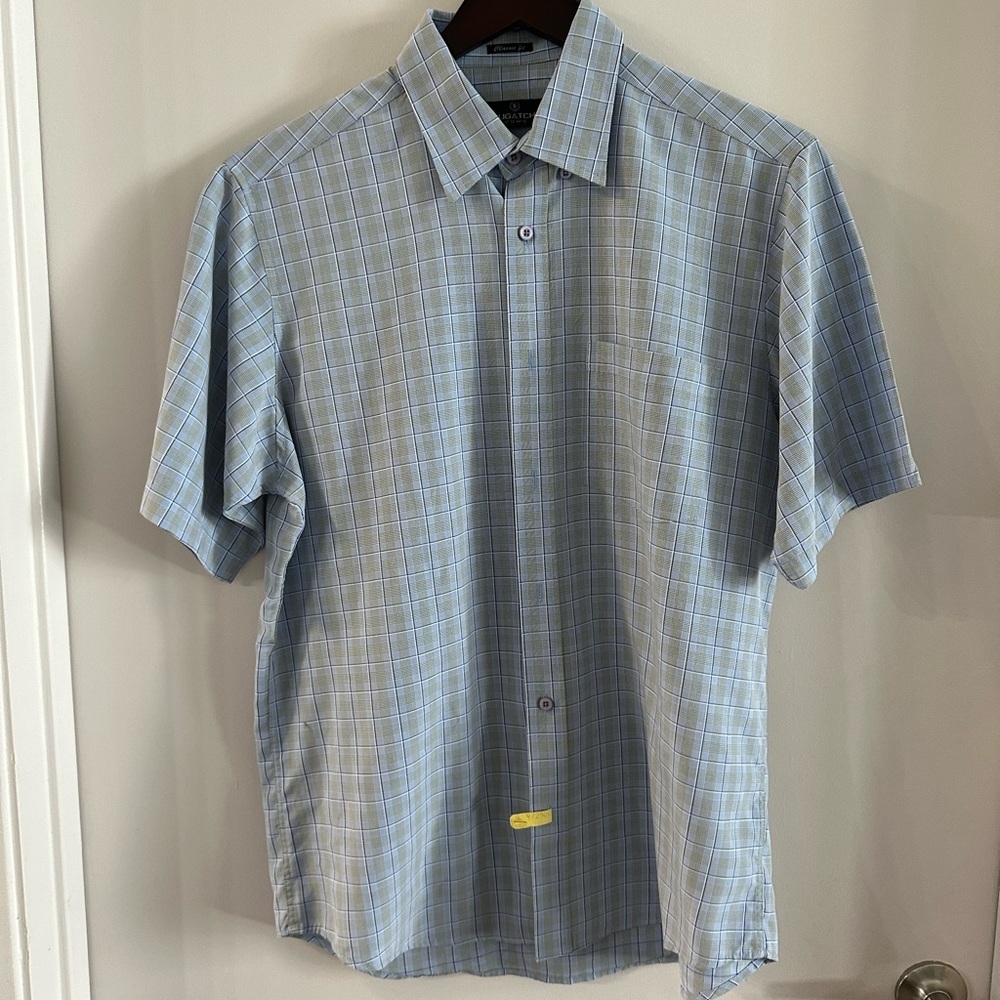 Bugatchi Men's detailed short sleeve shirt Large